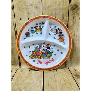 Vintage Kibouki Disney Disneyland Mickey Minnie Mouse Goofy Kids Division Plate